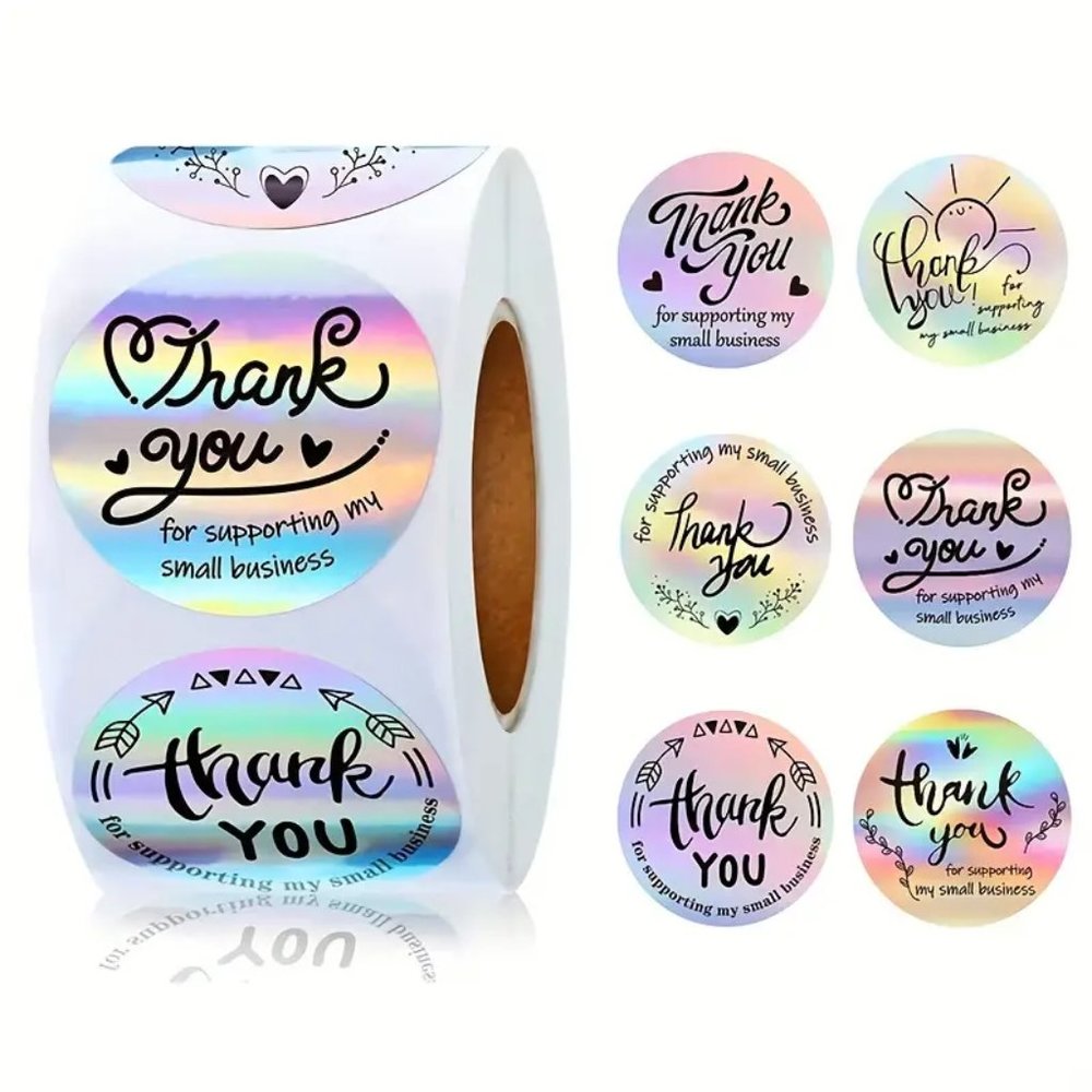 500 Thank You Stickers